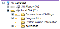 You can arrange the DiskView Folders tree-view by size or alphabetically