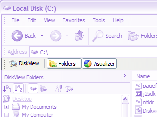 DiskView Toolbar in Windows Explorer